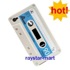 Classic Cassette Silicone Case for iPhone 4 4th 4G WHE  