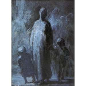 Hand Made Oil Reproduction   Honoré Daumier   32 x 44 inches   Mother 