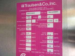 Traulsen Commercial Stainless Steel Refrigerator and / or Freezer 6 