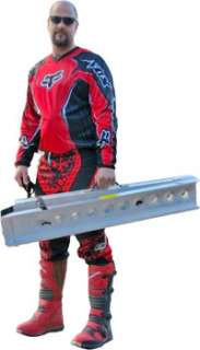 folding motocross ramp folds up with carry handle
