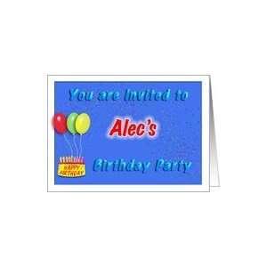  Alecs Birthday, Invitation to the Party Card Toys 
