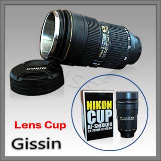 Zoomable Nikon Camera AF S 24 70mm Thermos Lens cup Coffee Mug 11 