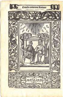 1521   CORNELIUS & ST. PETER   small full page woodcut  