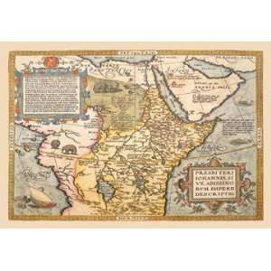 Map of Northeastern Africa 12x18 Giclee on canvas 