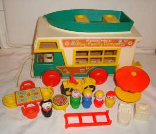 FISHER PRICE 994 LITTLE PEOPLE CAMPER COMPLETE PLAY FAMILY  