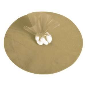  Gold Tulle Circles   Party Favor & Goody Bags & Fabric 