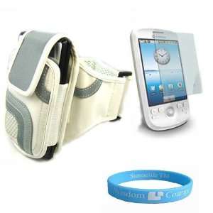  4 Ways to UseWhite Active Armband for HTC MyTouch 3G + Clear 