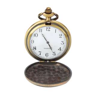 Plum Flower Pattern Style Antique Pocket Watch with Chain Necklace 