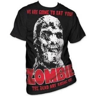 Zombie Living Dead All Over Big Print Mens Subway T shirt by Impact
