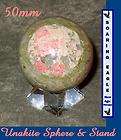Unakite Jasper Sphere and Stand 50mm 6.8 oz New Crystal