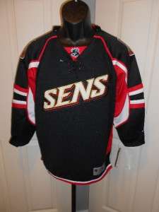 This is a Reebok Ottawa SENATORS SEWN jersey. Tags attached show MSRP 