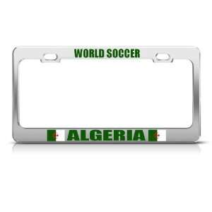 Algerian Algerian Flag World Soccer Metal license plate frame Tag 