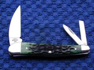 Case xx Select Bermuda Green Jigged Bone 2002 Seahorse Whittler Knife 