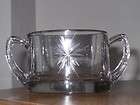 Vintage EAPC Early American Pressed Cut Glass Star Open Sugar Bowl
