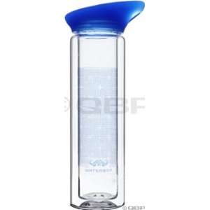  Waterbox Double Wall Glass Bottle Grid/Blue; 25oz Sports 
