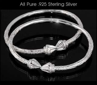 New .925 Sterling Silver West Indian Bangles / Bracelet  