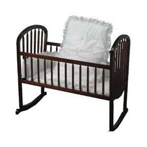    Solid Color Eyelet Cradle Bedding   White eyelet   Size 15x33 Baby