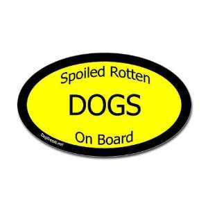 Spoiled Dogs On Board Sticker Oval Dogbreedz Oval Sticker by 