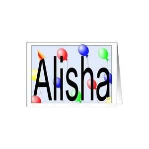  Alishas Birthday Invitation, Party Balloons Card Toys 
