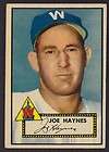   JOE HAYNES CARD #145 RED BACK WASHINGTON SENATORS EXCELLENT CONDITION