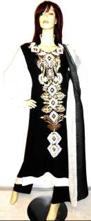 NEW Fusionstyles Designer Pakistani BLACK WHITE SHALWAR SALWAR KAMEEZ 