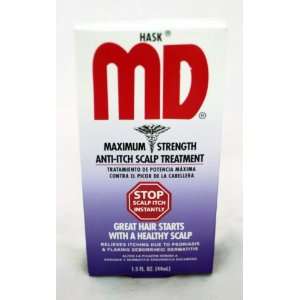   Hask MD Maximum Strength Ant Itch Scalp Treatment 1.5 Fl Oz. Beauty