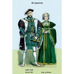  Henry VIII and Ann of Cleeves by Richard Brown 12x18 