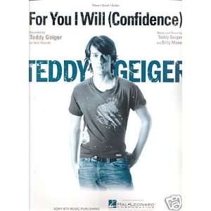   Sheet Music For You I Will Confidence Teddy Geiger 67 