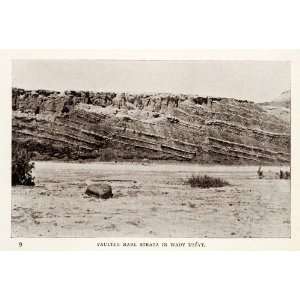   Useyt Sinai Egypt Geology Rock Layers Desert   Original Halftone Print