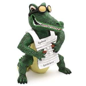    Louisiana Zydeco Alligator Playing Washboard 14 in 