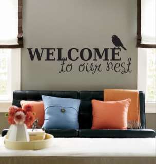 Welcome To Our Nest Wall Decal  