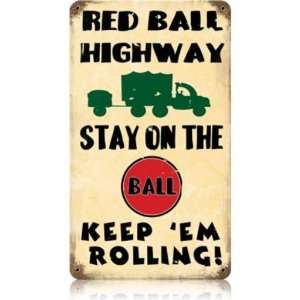  Red Ball Allied Military Vintage Metal Sign   Victory 