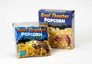 BRAND NEW   5 pk Box of Real Theater All Inclusive Popcorn Popping 