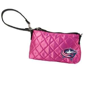  NHL Columbus Blue Jackets Pink Quilted Wristlet Sports 