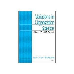  Variations in Organization Science In Honor of Donald T 
