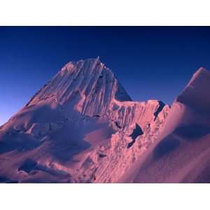  Sunset on Southwest Face of Nevado Alpamayo, Cordillera 