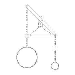   Emergency Vertical Overhead Supply Showerhead with On / Off Pull Chain