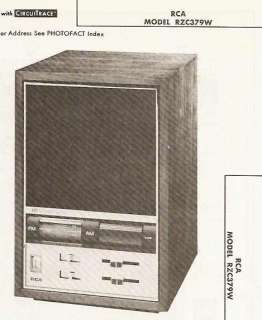 RCA Model RZC379W FM AM Receiver Photofact  