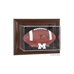  Michigan Wolverines Brown Framed Wall Mountable Logo 