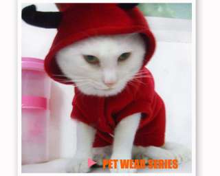 Cute Pet Dog Cat Fall Winter Fancy Devil Clothe Dress Costume XS S M L 