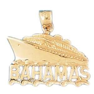   14K Gold Pendant Bahamas Cruise Ship 2.7   Gram(s) CleverEve Jewelry