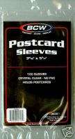package 100 Archival Quality POSTCARD sleeves acid free  