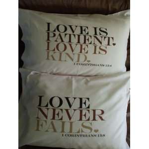  Pillowcase Pair with Loving Biblical Messages