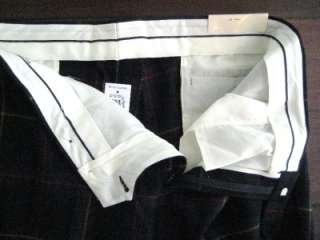 RALPH LAUREN MEN 40X30 NWT $148 Plaid Tartan Wool Pants Slacks Trim 