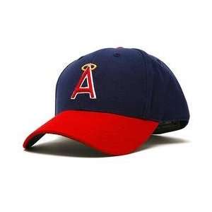 California Angels 1972 92 Cooperstown Fitted Cap   Navy/Scarlet 7 1/8 