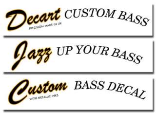 Custom BASS Guitar Headstock Waterslide Decal (for 6il)  