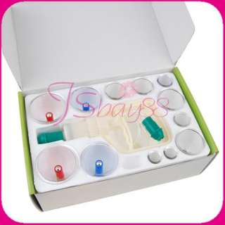 Chinese Acupuncture Medical Body 12 Cupping & 4Magnets  