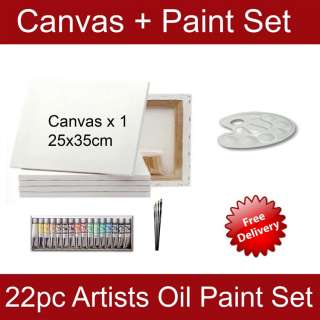Canvas Easel Acrylic Oil Water Paint Box Set new 121pc  