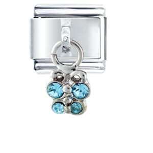    Light Blue Studded Butterfly Italian Charm Pugster Jewelry
