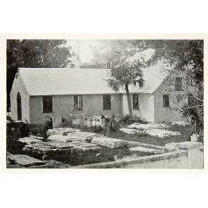  1947 Print Old Devonshire Parish Church Bermuda Historic 